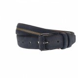 Curea barbati, casual-eleganta, din piele ecologica, latime 3.5 cm, bleumarin - NB008