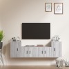 Gossi set dulapuri tv, 4 piese, gri sonoma, lemn prelucrat
