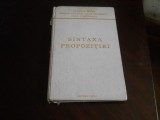 Sintaxa propozitiei- Valeria Botis, Maria Vulisici Alexandrescu, Ioan Comanescu,1977, Ed. cartonata, Ed. Facla