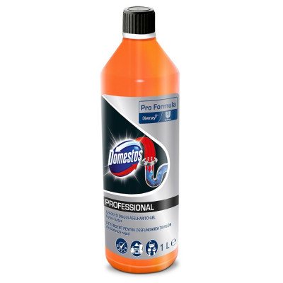 Detergent pentru Desfundarea Tevilor Domestos, 1 L, Actiune Rapida, Solutie Desfundat Tevi, Detergent Desfundare Tevi, Detergent Tevi Infundate, Solut foto