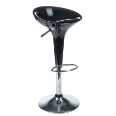 Scaun de bar, inaltime reglabila 56-80 cm, suport confortabil pentru picioare, negru