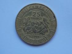 25 FRANCS 2006 STATELE AFRICANE CENTRALE foto