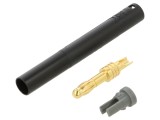 Conector banană 4mm 32A 1kV negru ST&Auml;UBLI cu izolație
