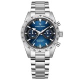 Ceas Bărbați Pagani Design PD-1766 Albastru, Chronograph VK64 Quartz, 40mm, Safir AR, Oțel Inoxidabil, 100M Rezistent la Apă