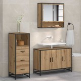 vidaXL Set de mobilier pentru baie cu sertar 3 pcs stejar artizanal 3402409