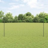 Cumpara ieftin Gard European cu Stalp 10 x 1,4 m Otel cu strat de PVC Gri