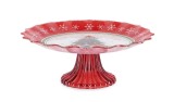 Platou Craciun sticla multicolora &Oslash;24,5x6,5h
