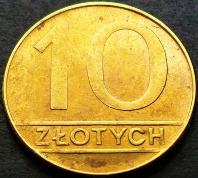Moneda 10 ZLOTI - POLONIA, anul 1990 *cod 22 B foto