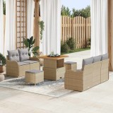 Cumpara ieftin Set de canapele pentru grădină 8 pcs Bej poliratan