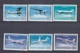 ROMANIA 1976 LP 918 - 50 ANI PRIMA LINIE AERIANA NATIONALA SERIE MNH, Nestampilat