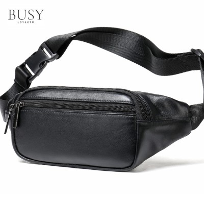 Borseta unisex, BUSY LDY&amp;amp;GTM&amp;reg; Aspen, piele naturala, de brau, negra foto