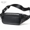 Borseta unisex, BUSY LDY&amp;GTM&reg; Aspen, piele naturala, de brau, negra