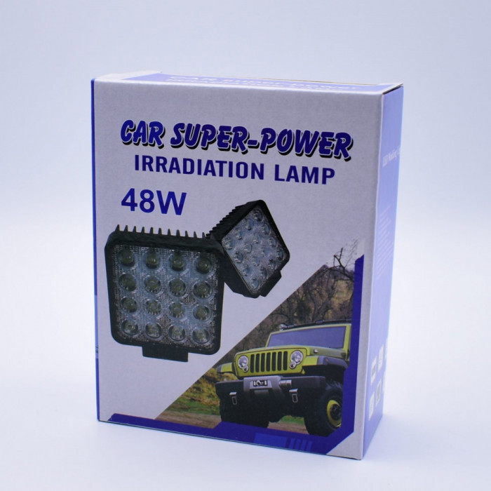 Lampa Auto Cu 16 Led-uri 12v/48w &ndash; 48w