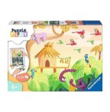 Puzzle si joc Ravensburger - Expeditie in jungla, 48 piese