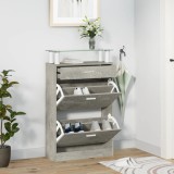 VidaXL Pantofar, gri beton, 63x24x104 cm, lemn prelucrat