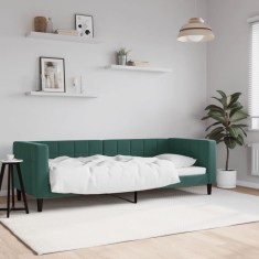 vidaXL Cadru de pat, verde &icirc;nchis, 80x200 cm, catifea 354003