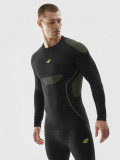 Lenjerie termoactivă fără cusături (bluză) pentru bărbați - neagră, 4F Sportswear