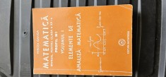 MATEMATICA CLASA A XII A PROFIL M1 VOLUMUL 1 ELEMENTE DE ANALIZA MATEMATICA MIRCEA GANGA