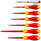 Set surubelnite izolate cu tester de tensiune pentru electricieni, tensiune de functionare 1000 V, 7 piese, Powermat
