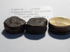 Lot 2 monede cupru, zona INDIA, Elychpur foto