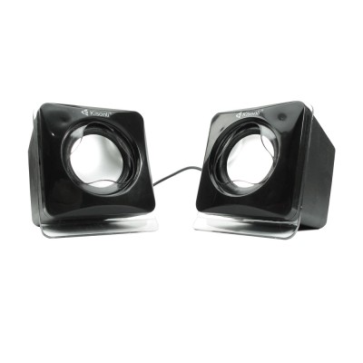 Boxe 2.0 Kisonli V410, 6W, stereo, membrana cauciuc, alimentare usb, 1 x jack 3.5mm, negru foto
