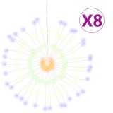 Cumpara ieftin Lumina stelara de Craciun 140 LED-uri 8 buc., multicolor, 17 cm