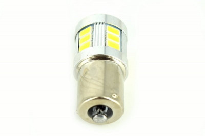 Bec o faza T.N BAU15S 5630 18SMD Canbus 9V-30V nonpolar. Lumina Alba JSUN11 Automotive TrustedCars foto