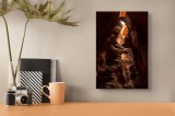 Tablou Canvas Adierea Luminii prin St&acirc;ncile Străvechi, 26 x 39 cm, CMCLASS