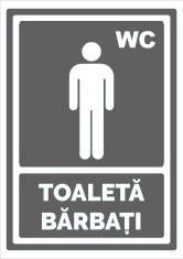 Indicator gri pentru toaleta barbati foto