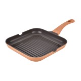 TIGAIE TIP GRILL DIN ALUMINIU TURNAT SUB PRESIUNE SI ACOPERIRE CERAMICA ? 28 CM ? ZG-ACS 11 TERACOTTA ProDesign DailyAppliances