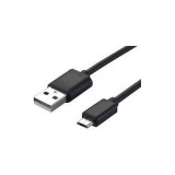 CABLU DE DATE PLAT, MICROUSB (METAL PLUG) NEGRU