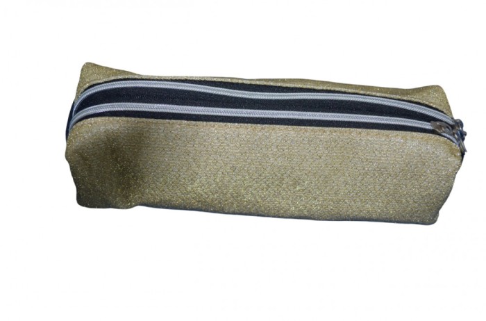 Penar borseta cu sclipici, 20 x 6 x 3.9 cm, bej