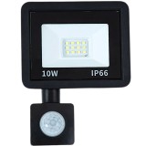 Cumpara ieftin Proiector LED, senzor de miscare, 10 W, pentru exterior, lumina rece 6000K, protectie IP66, 10.5 x 8.5 x 2.5 cm, negru