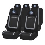 Set Huse Scaune Universale Compatibile cu Volkswagen &ndash; Negru/Gri