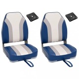 VidaXL Set cu scaun pentru barcă, pliabil, 4 piese, spătar &icirc;nalt