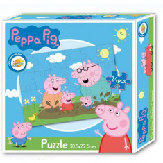 Puzzle Peppa Pig 24 piese, doua fete