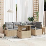 Cumpara ieftin Set de canapele pentru grădină 6 pcs Bej Rattan poli