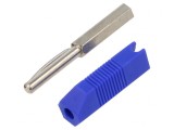 Mufă Banană 4mm 16A Albastră 50VDC, DELTRON