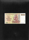 Zimbabwe 1000 dollars 2007 seria1960907 aunc