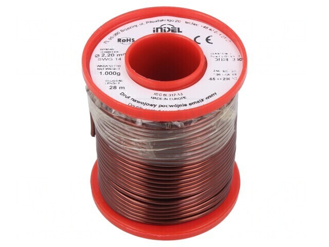 S&acirc;rmă Dublu Emailată 2,2mm 1kg Cu