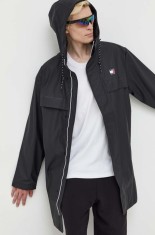Tommy Jeans geaca barbati, culoarea negru, de tranzitie