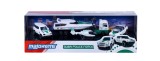 Set 4 masinute de politie Dubai Majorette din metal, Mercedes AMG, 7,5 cm