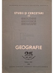 T. Morariu - Studii si cercetari de geologie, geofizica, geografie, tomul XXV (Editia: 1978) foto