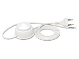 Cablu PLASTROL 2x0,5mm&sup2; CEE 7/16 1,9m Alb PVC 2,5A W-10144