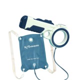 Pistol cu apa copii/adulti, 1500 ml, reglabil, pana la 8 metri, tragaci cu presiune, rezervor tip ghiozdan, albastru
