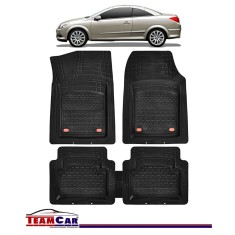 Covorase Auto TeamCar&reg; Tip Tavita Compatibile Opel Astra H TwinTop (2004-2014) Negru Material Rezistent