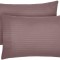 Set 2 huse perna din damasc, densitate 130 g/mp, Maro, 40/40cm