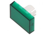 Lentilă Buton 22mm Transparent Verde Plastic