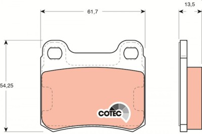 TRW GDB294 COTEC set placute frana,frana disc foto