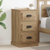vidaXL Dulap de noapte cu sertar Stejar Artizanal 39 x 39 x 67,5 cm 881341